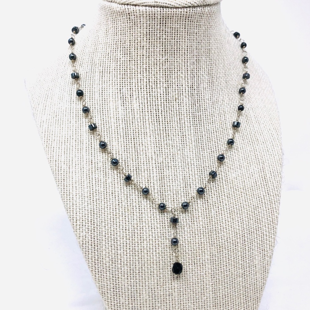 Sterling Silver, Beaded Necklace
